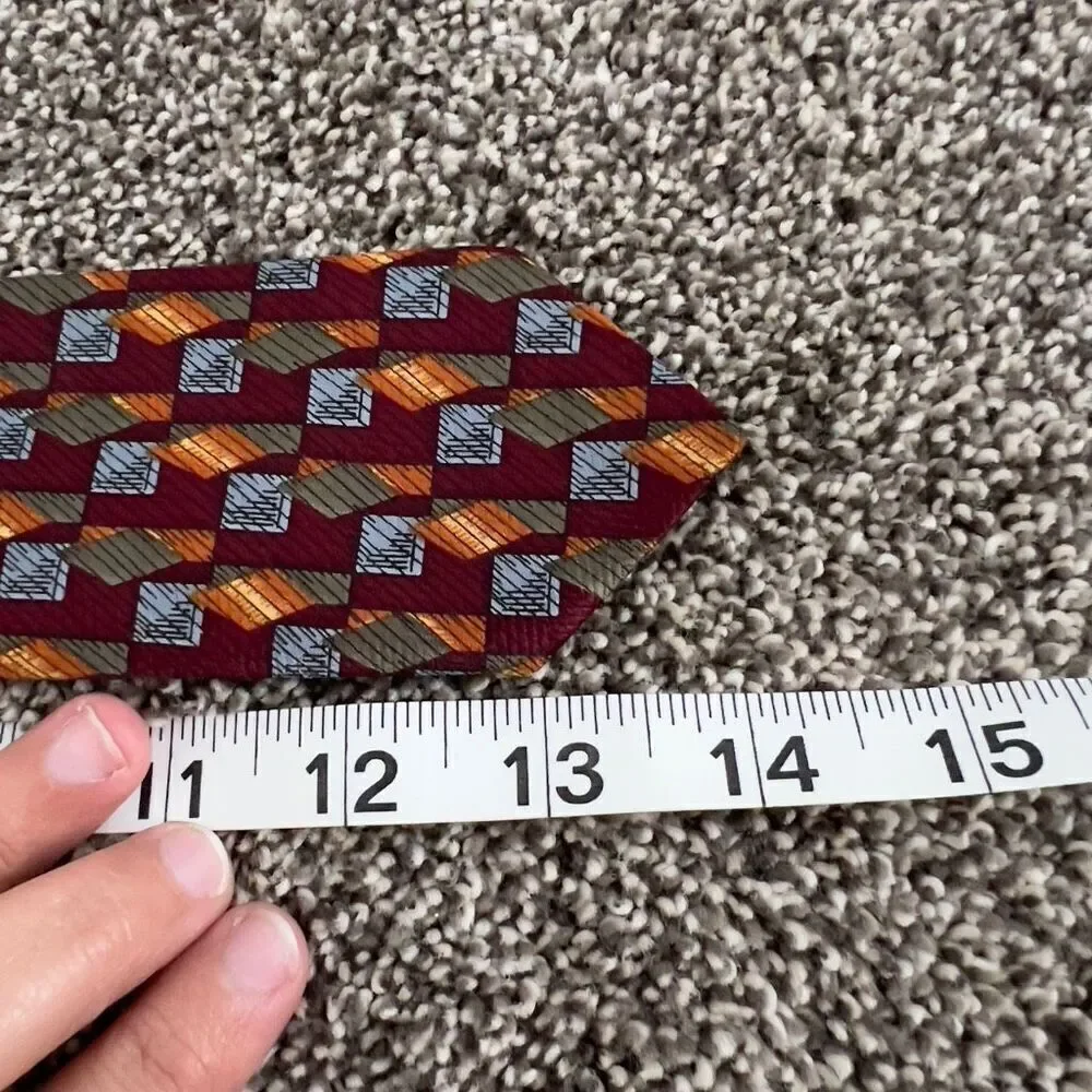 Boys Geometric Patterned Polyester Clip On Tie
